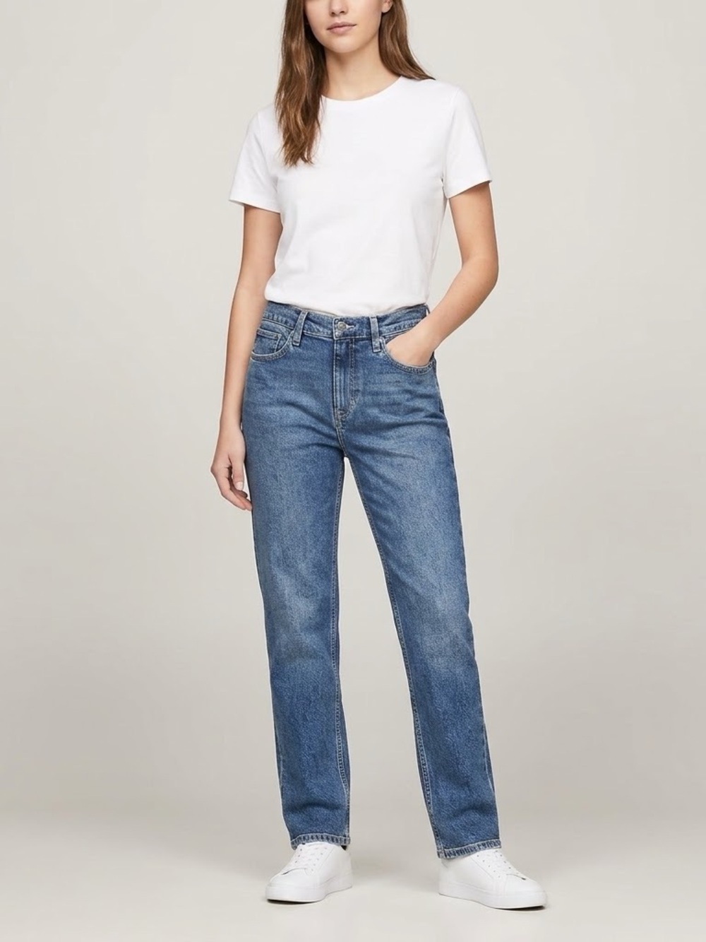 Calvin Klein Women's Blue Straight-Leg Jeans